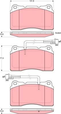 TRW GDB1603 - Brake Pad Set, disc brake autospares.lv