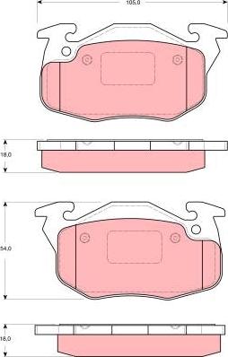 TRW GDB1615 - Brake Pad Set, disc brake autospares.lv