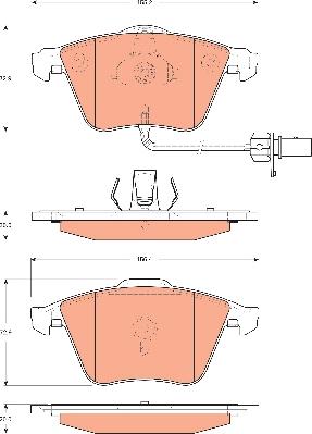 TRW GDB1689 - Brake Pad Set, disc brake autospares.lv