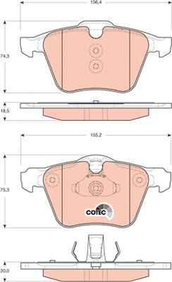 TRW GDB1684 - Brake Pad Set, disc brake autospares.lv