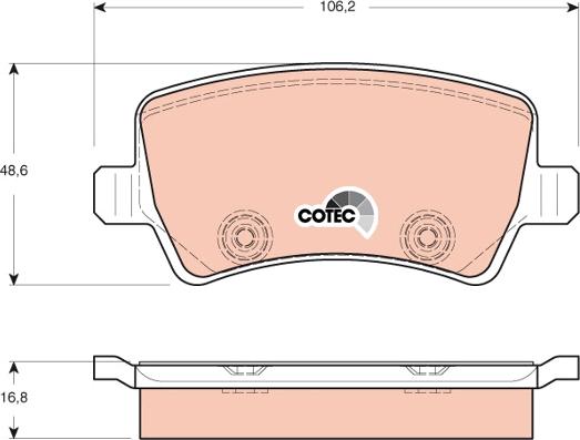 TRW GDB1685 - Brake Pad Set, disc brake autospares.lv