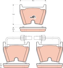 TRW GDB1688 - Brake Pad Set, disc brake autospares.lv