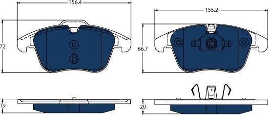 TRW GDB1683BTE - Brake Pad Set, disc brake autospares.lv