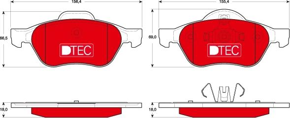 TRW GDB1687DTE - Brake Pad Set, disc brake autospares.lv