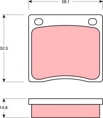 TRW GDB168 - Brake Pad Set, disc brake autospares.lv