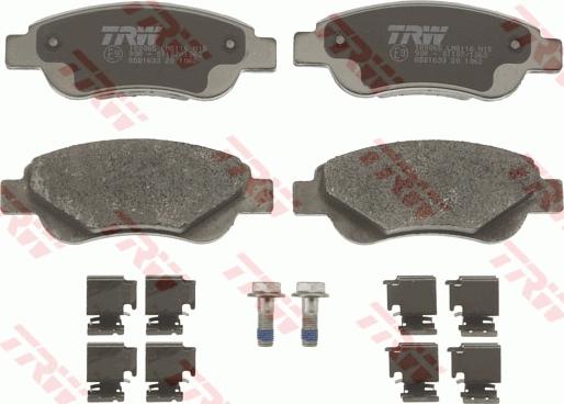 TRW GDB1633 - Brake Pad Set, disc brake autospares.lv