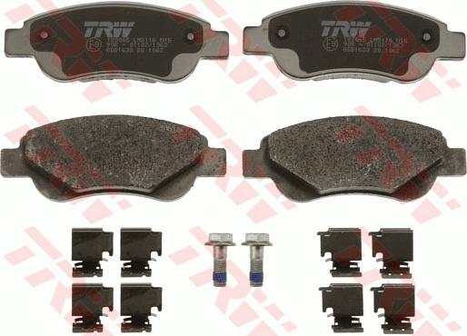 TRW GDB1633 - Brake Pad Set, disc brake autospares.lv