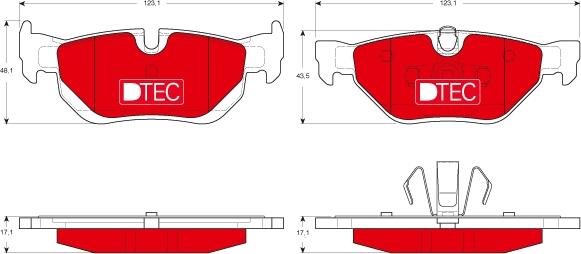 TRW GDB1626DTE - Brake Pad Set, disc brake autospares.lv