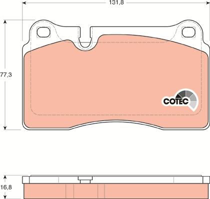 TRW GDB1670 - Brake Pad Set, disc brake autospares.lv