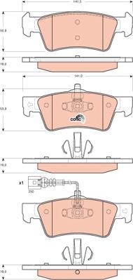 TRW GDB1671 - Brake Pad Set, disc brake autospares.lv