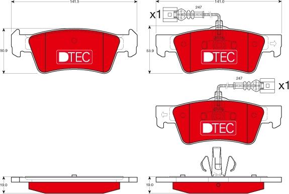 TRW GDB1672DTE - Brake Pad Set, disc brake autospares.lv