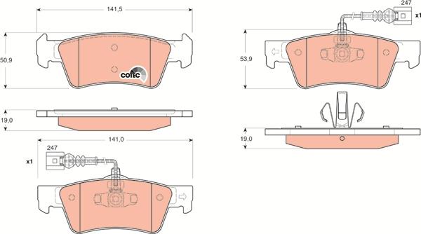 TRW GDB1672 - Brake Pad Set, disc brake autospares.lv