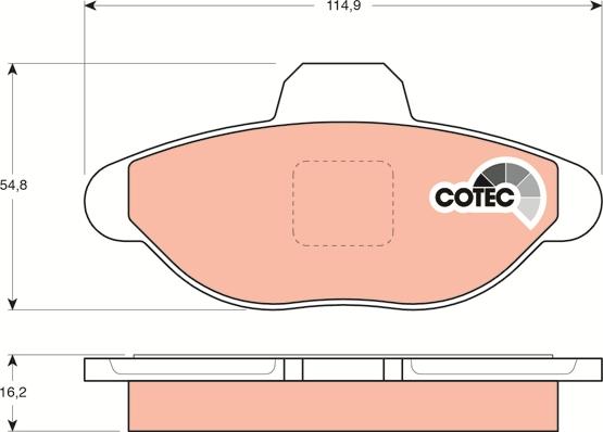 TRW GDB1099 - Brake Pad Set, disc brake autospares.lv