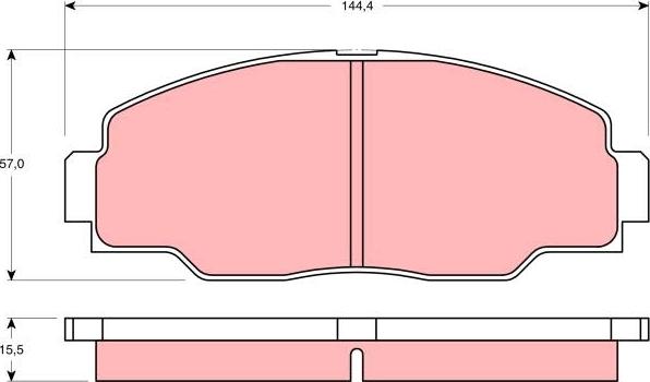 TRW GDB1042 - Brake Pad Set, disc brake autospares.lv