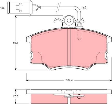 TRW GDB1054 - Brake Pad Set, disc brake autospares.lv