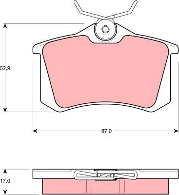 TRW GDB1055 - Brake Pad Set, disc brake autospares.lv