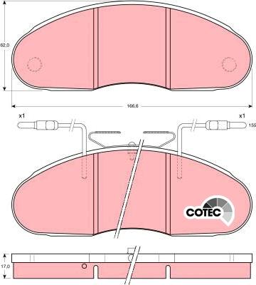 TRW GDB1069 - Brake Pad Set, disc brake autospares.lv