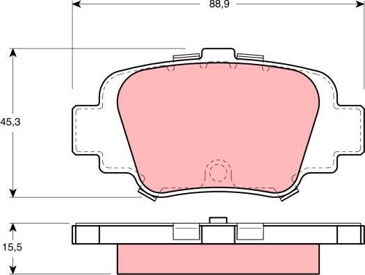 TRW GDB1060 - Brake Pad Set, disc brake autospares.lv