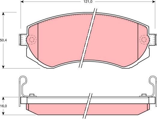 TRW GDB1009 - Brake Pad Set, disc brake autospares.lv