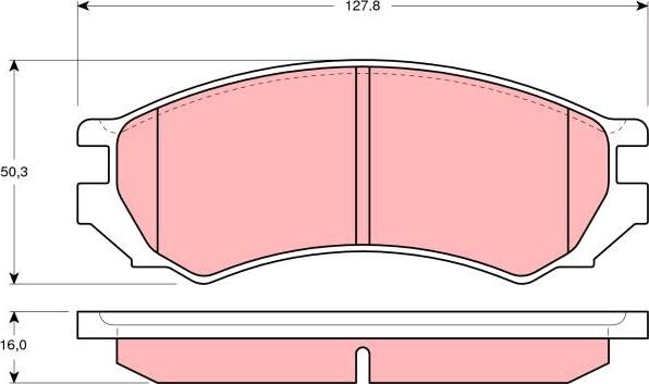 TRW GDB1005 - Brake Pad Set, disc brake autospares.lv