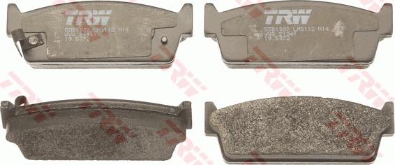 TRW GDB1002DT - Brake Pad Set, disc brake autospares.lv