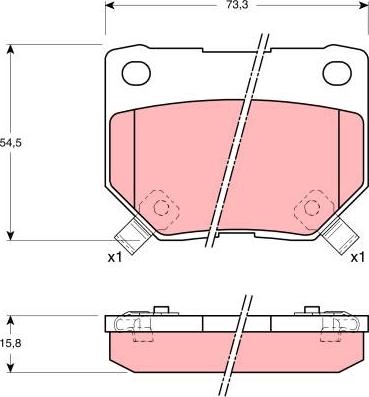 TRW GDB1007 - Brake Pad Set, disc brake autospares.lv