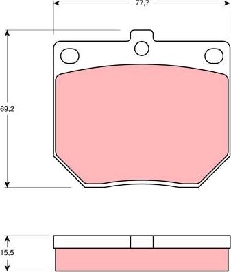 TRW GDB1019 - Brake Pad Set, disc brake autospares.lv