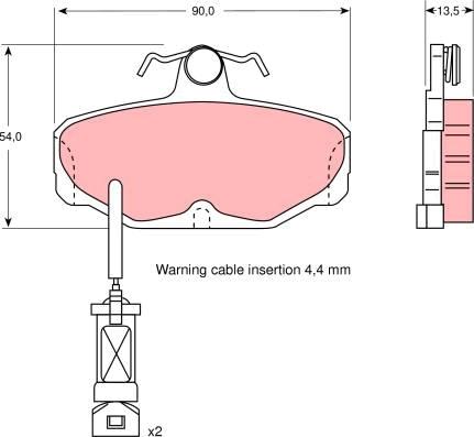 TRW GDB1034 - Brake Pad Set, disc brake autospares.lv