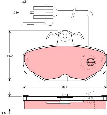 TRW GDB1035 - Brake Pad Set, disc brake autospares.lv