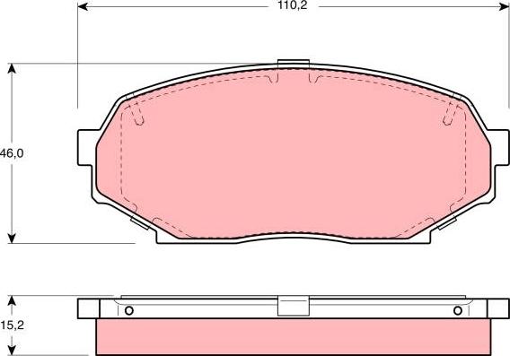 TRW GDB1028 - Brake Pad Set, disc brake autospares.lv