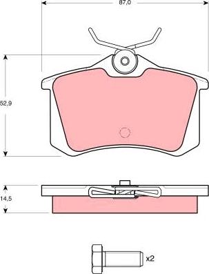 TRW GDB1073 - Brake Pad Set, disc brake autospares.lv