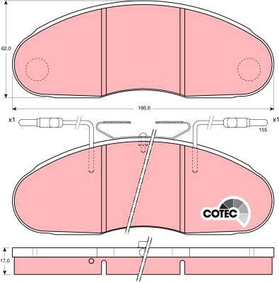 TRW GDB1077 - Brake Pad Set, disc brake autospares.lv