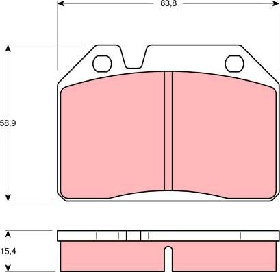 TRW GDB119 - Brake Pad Set, disc brake autospares.lv