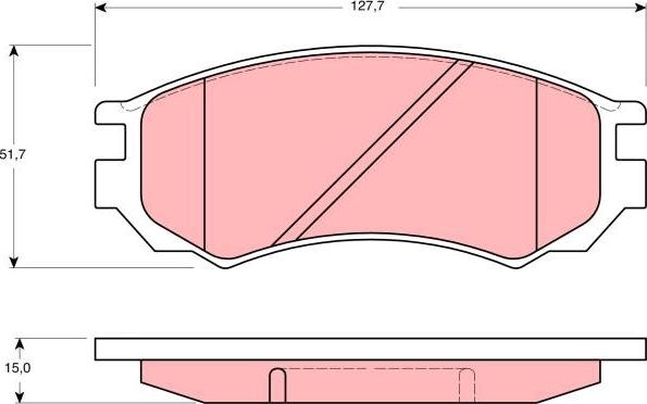 TRW GDB1141 - Brake Pad Set, disc brake autospares.lv