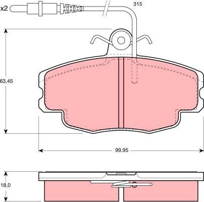 TRW GDB114 - Brake Pad Set, disc brake autospares.lv