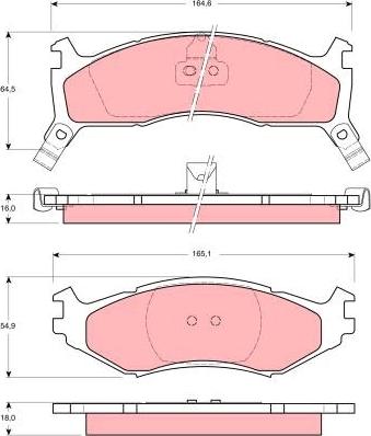 TRW GDB1158 - Brake Pad Set, disc brake autospares.lv