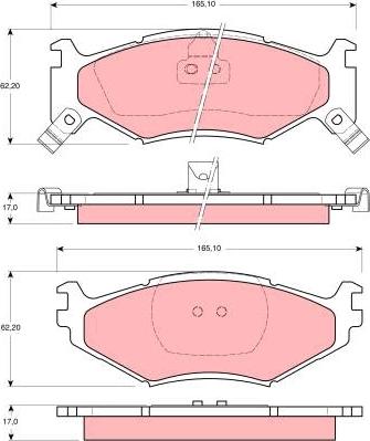 TRW GDB1157 - Brake Pad Set, disc brake autospares.lv