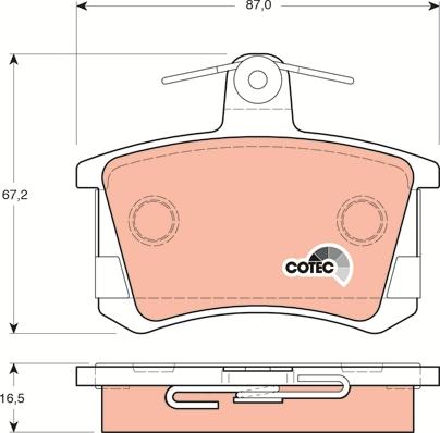 TRW GDB1163 - Brake Pad Set, disc brake autospares.lv