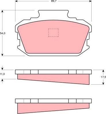 TRW GDB116 - Brake Pad Set, disc brake autospares.lv