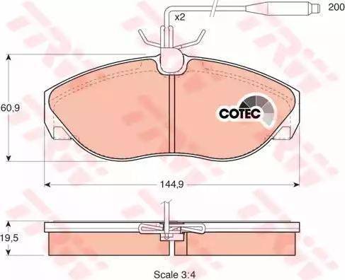 RIDER RD.3323.DB1105 - Brake Pad Set, disc brake autospares.lv