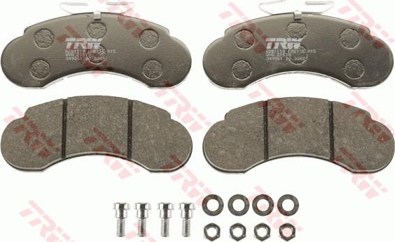 TRW GDB1114 - Brake Pad Set, disc brake autospares.lv