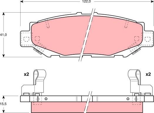 TRW GDB1185AT - Brake Pad Set, disc brake autospares.lv