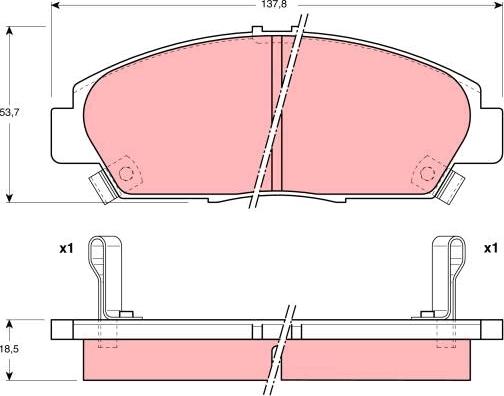 TRW GDB1180 - Brake Pad Set, disc brake autospares.lv