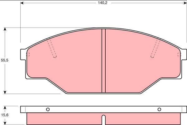 TRW GDB1181 - Brake Pad Set, disc brake autospares.lv