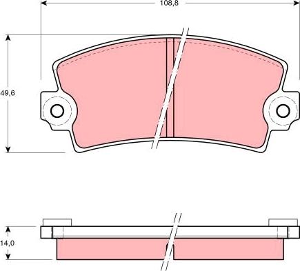 TRW GDB118 - Brake Pad Set, disc brake autospares.lv