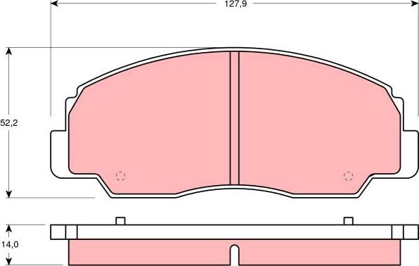 TRW GDB1134 - Brake Pad Set, disc brake autospares.lv