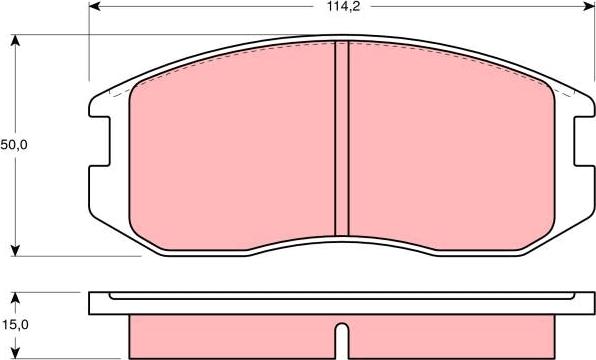 TRW GDB1129 - Brake Pad Set, disc brake autospares.lv