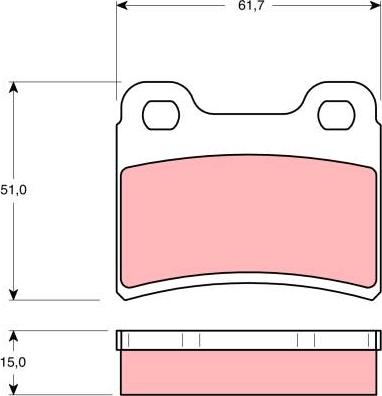 TRW GDB1124 - Brake Pad Set, disc brake autospares.lv