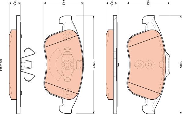 TRW GDB1896 - Brake Pad Set, disc brake autospares.lv