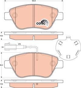 TRW GDB1891 - Brake Pad Set, disc brake autospares.lv